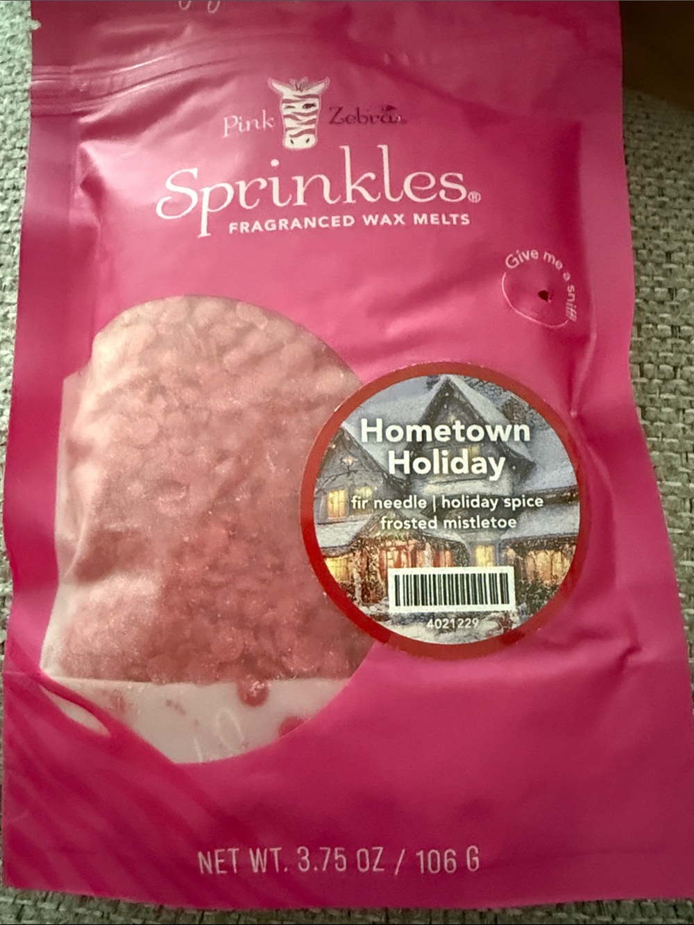 Pink Zebra Sprinkles Hometown Holiday Wax Melts - Pink